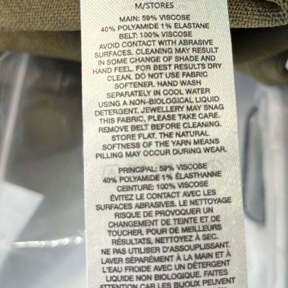 NEW Self-Portrait Khaki Knitted Joggers with Belt Size 4 - Picture 9 of 13